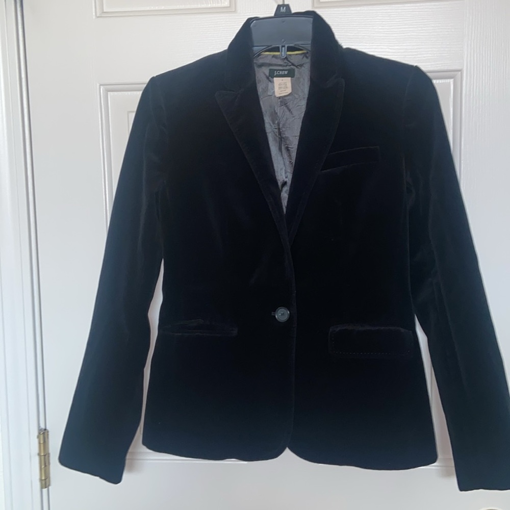 J. CREW velvet black blazer - Picture 2 of 9